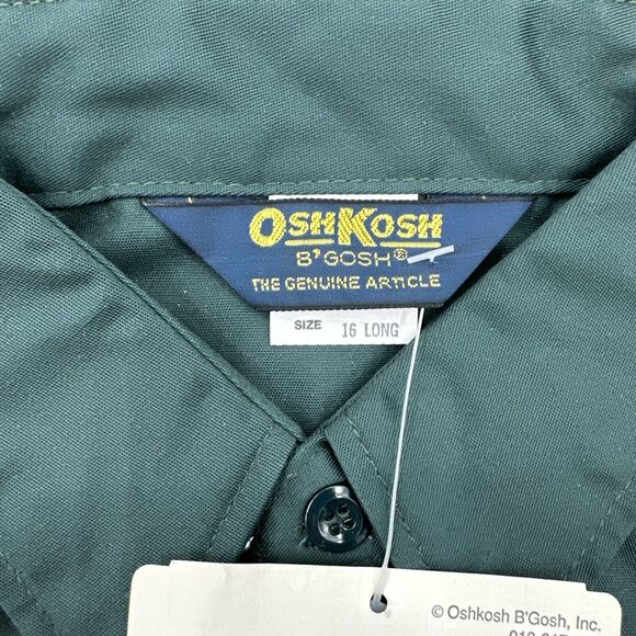 Vintage Oshkosh B'gosh Men's Long Sleeve Snap Front Work Shirt, 16 Long, NOS - Picture 4 of 7
